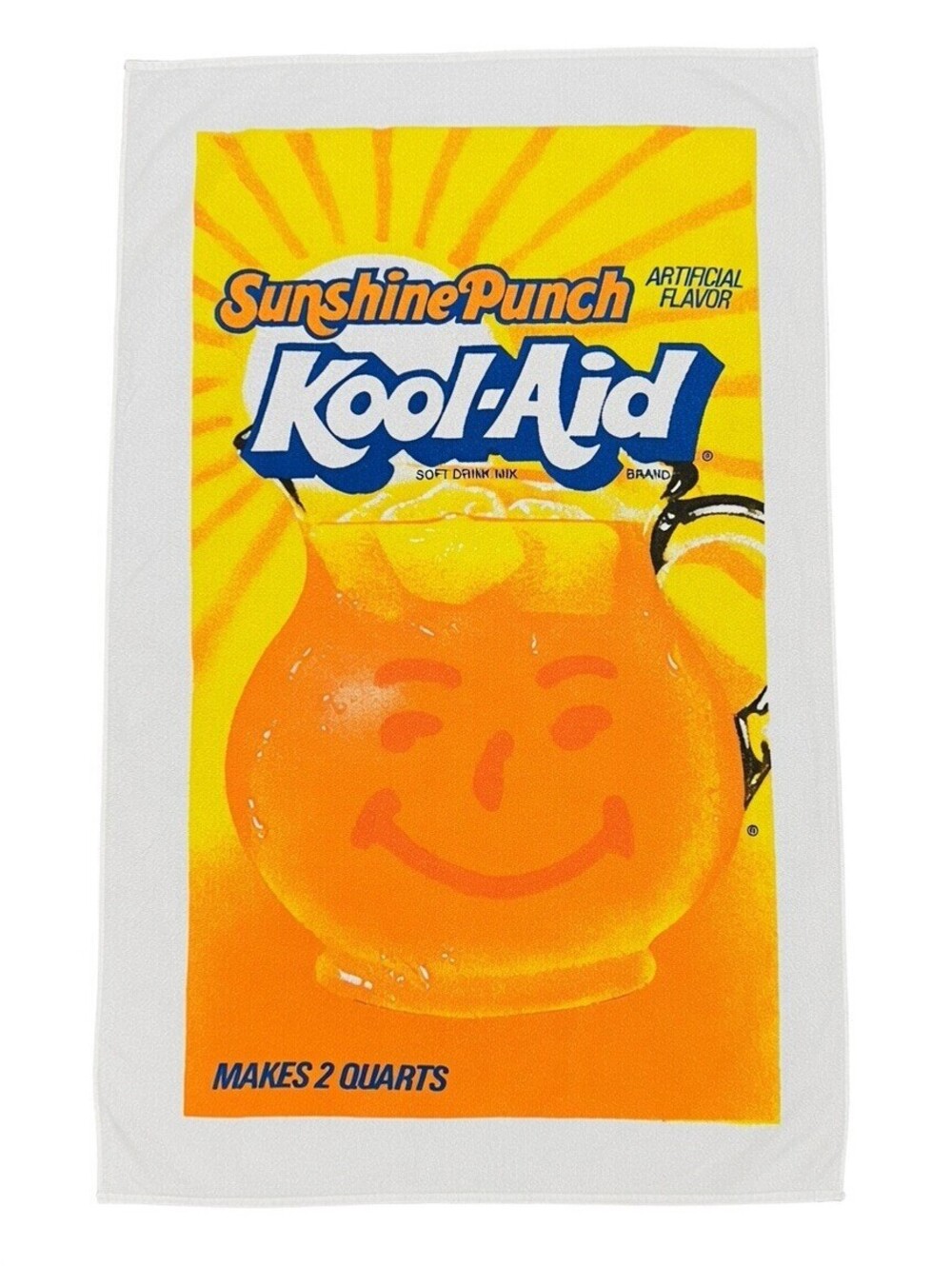 Vintage 80s Kool Aid Beach Towel Sunshine Punch Rare Made In USA HTF Rare